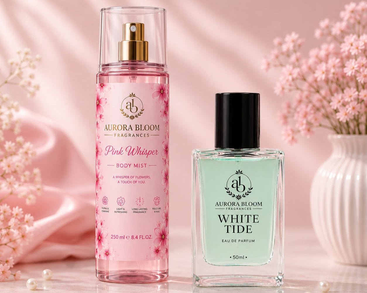 Pink Whisper & White Tide Gift Set for Women ( with perfume b)