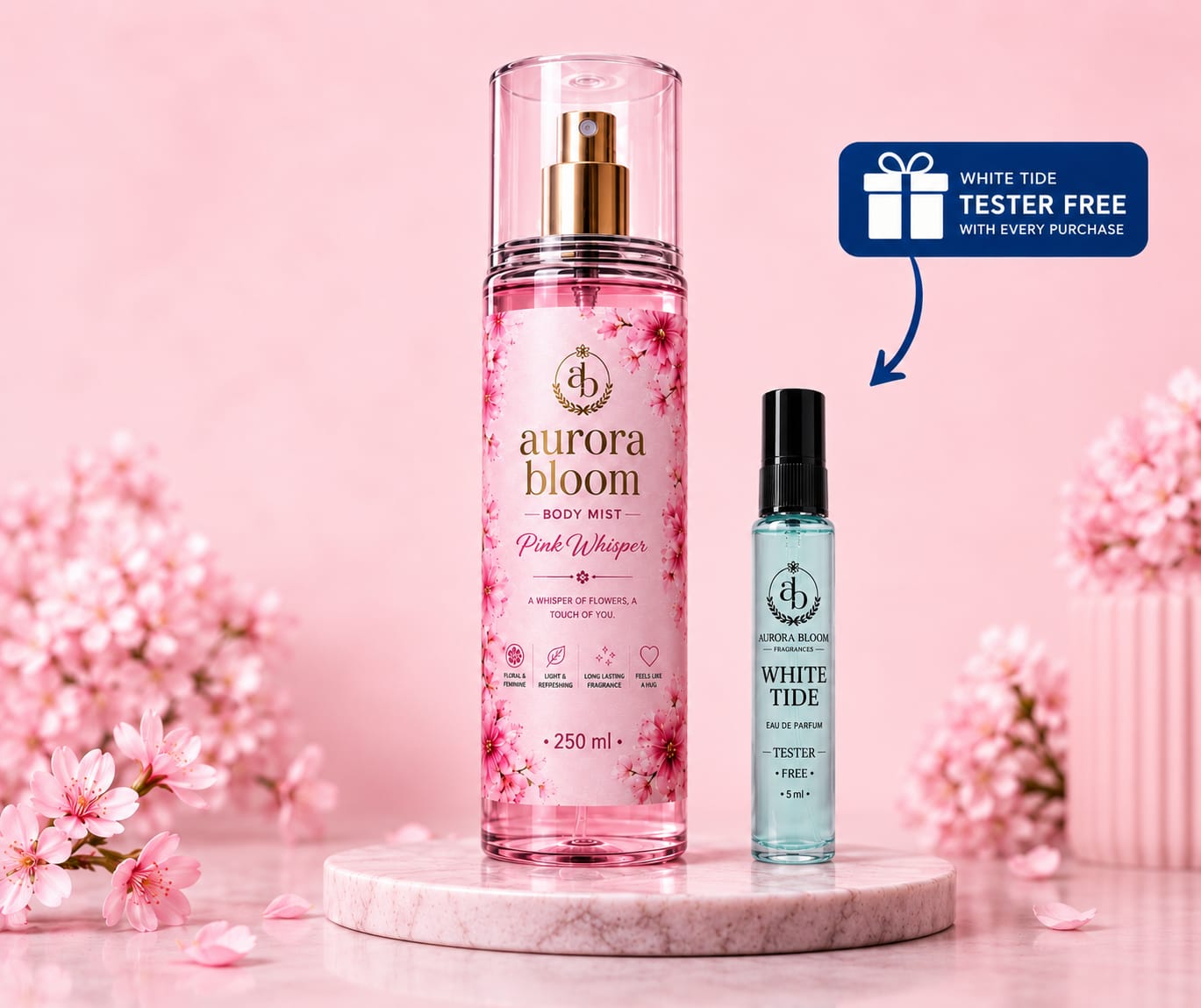 Body Mist Pink Whisper With Perfume Tester Free