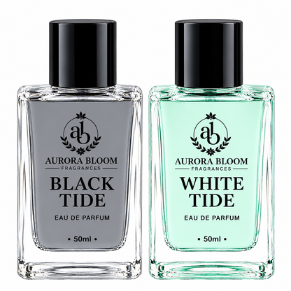 Aurora Bloom Signature Perfume Duo - Black Tide & White Tide Gift box