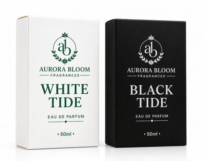 Aurora Bloom Signature Perfume Duo - Black Tide & White Tide Gift box
